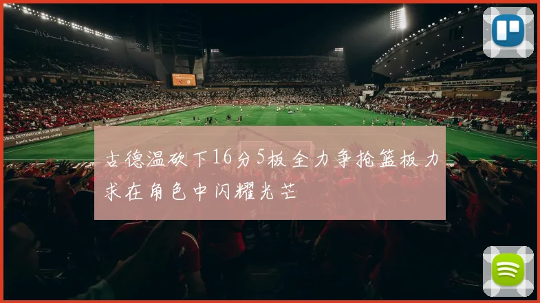 古德温砍下16分5板全力争抢篮板力求在角色中闪耀光芒